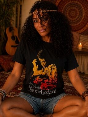 Jimi Hendrix Electric Ladyland T-Shirt Men’s Medium Black Authentic Hendrix NWT